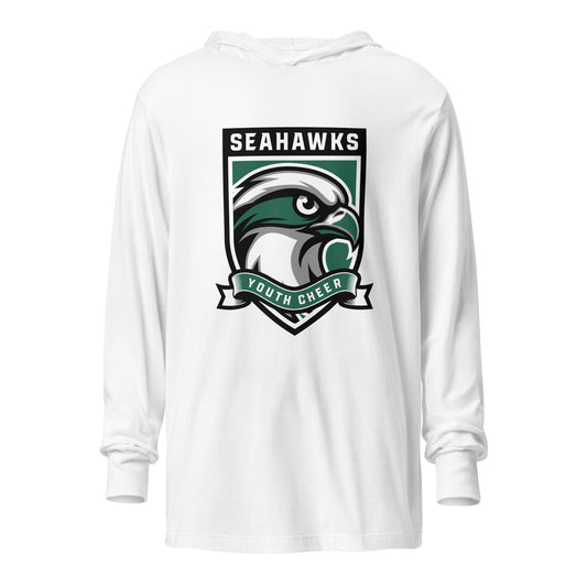 Performance | Hooded Long Sleeve T Shirt | Seahawks Youth Cheer | Shield Logo