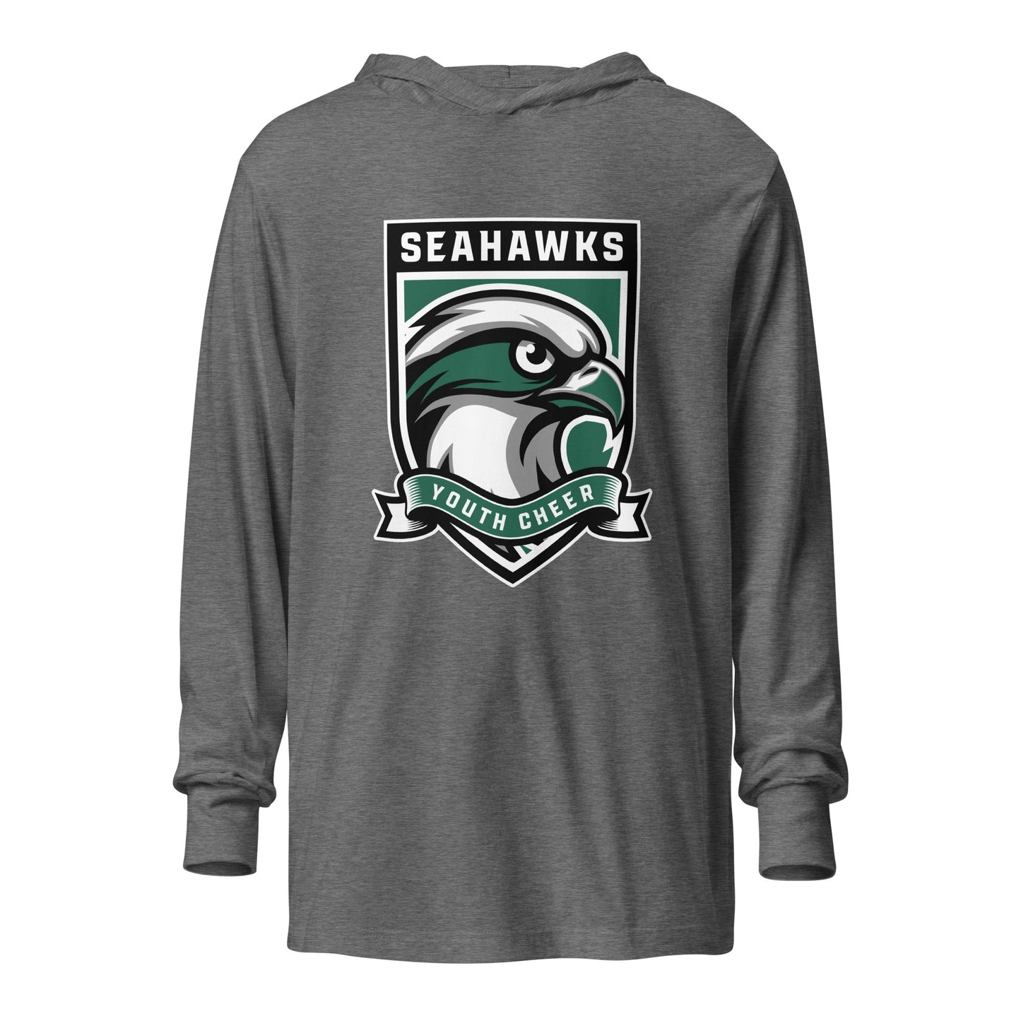 Performance | Hooded Long Sleeve T Shirt | Seahawks Youth Cheer | Shield Logo