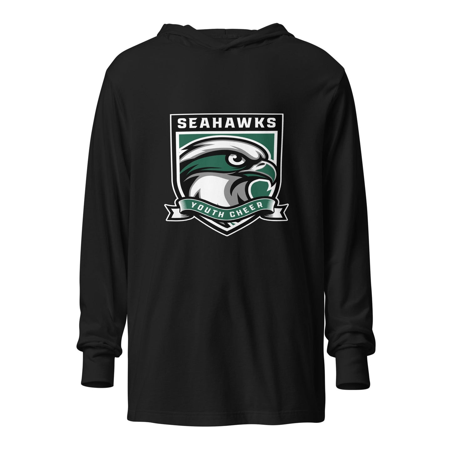 Performance | Hooded Long Sleeve T Shirt | Seahawks Youth Cheer | Shield Logo