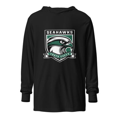 Performance | Hooded Long Sleeve T Shirt | Seahawks Youth Cheer | Shield Logo