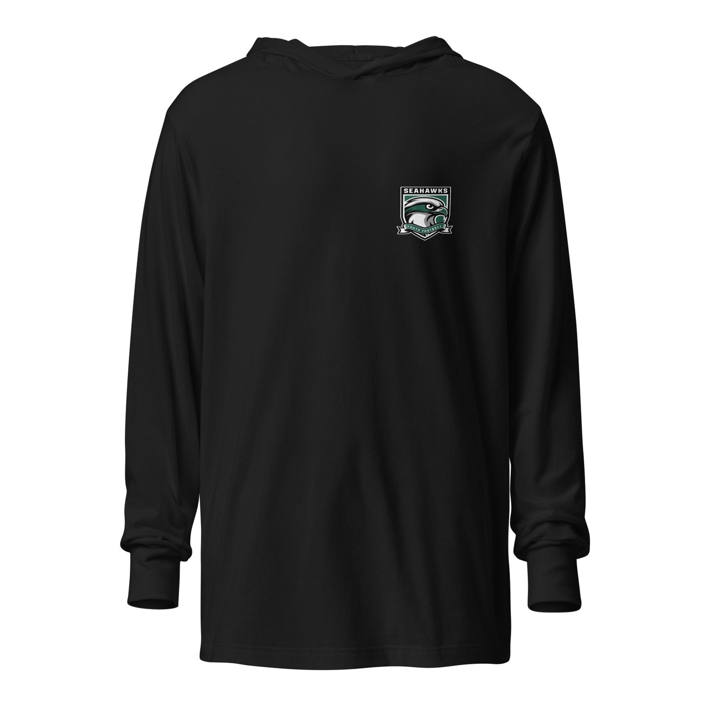 Performance | Hooded Long Sleeve T Shirt | Seahawks Youth Football | Shield Logo