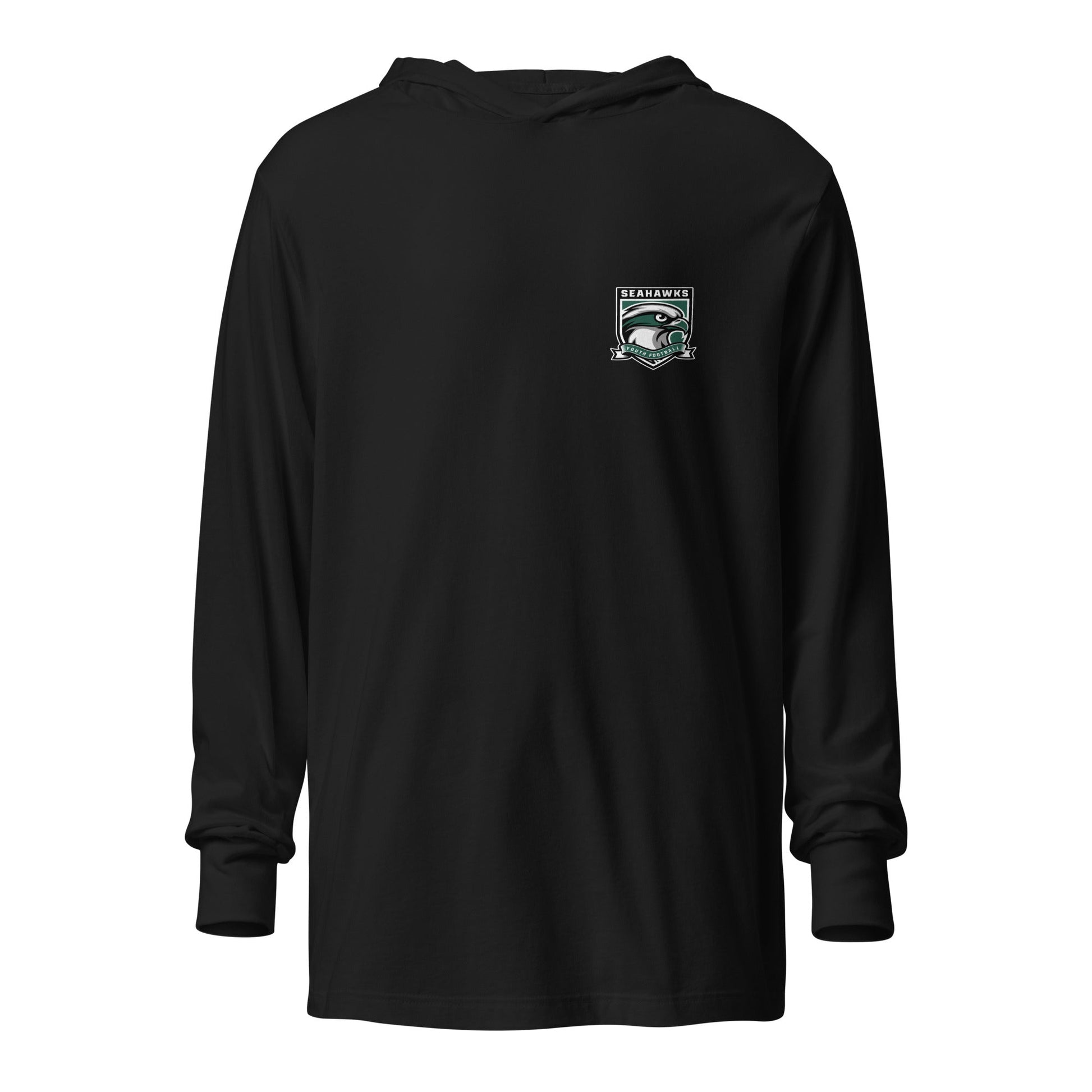 Performance | Hooded Long Sleeve T Shirt | Seahawks Youth Football | Shield Logo