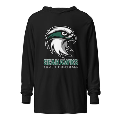 Performance | Hooded Long Sleeve T Shirt | Seahawks Youth Football | SYF Logo
