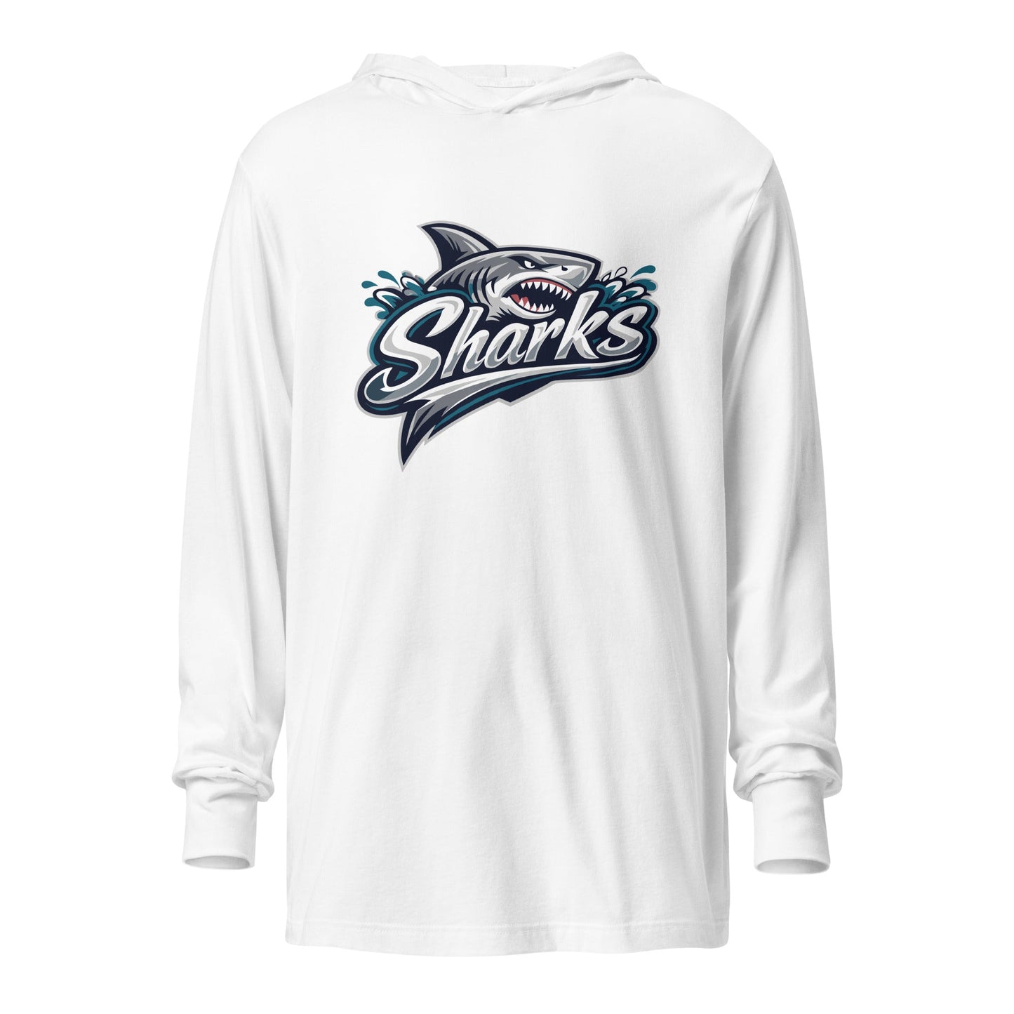 Performance | Hooded Long Sleeve T Shirt | Sharks | Sharks Logo