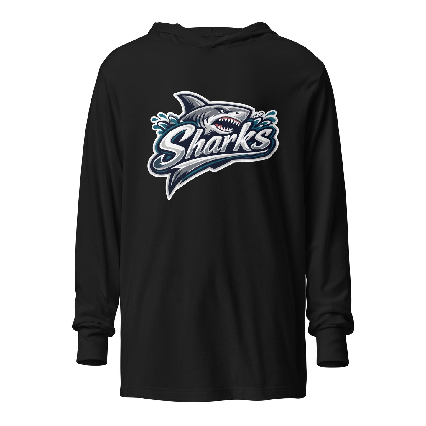 Performance | Hooded Long Sleeve T Shirt | Sharks | Sharks Logo