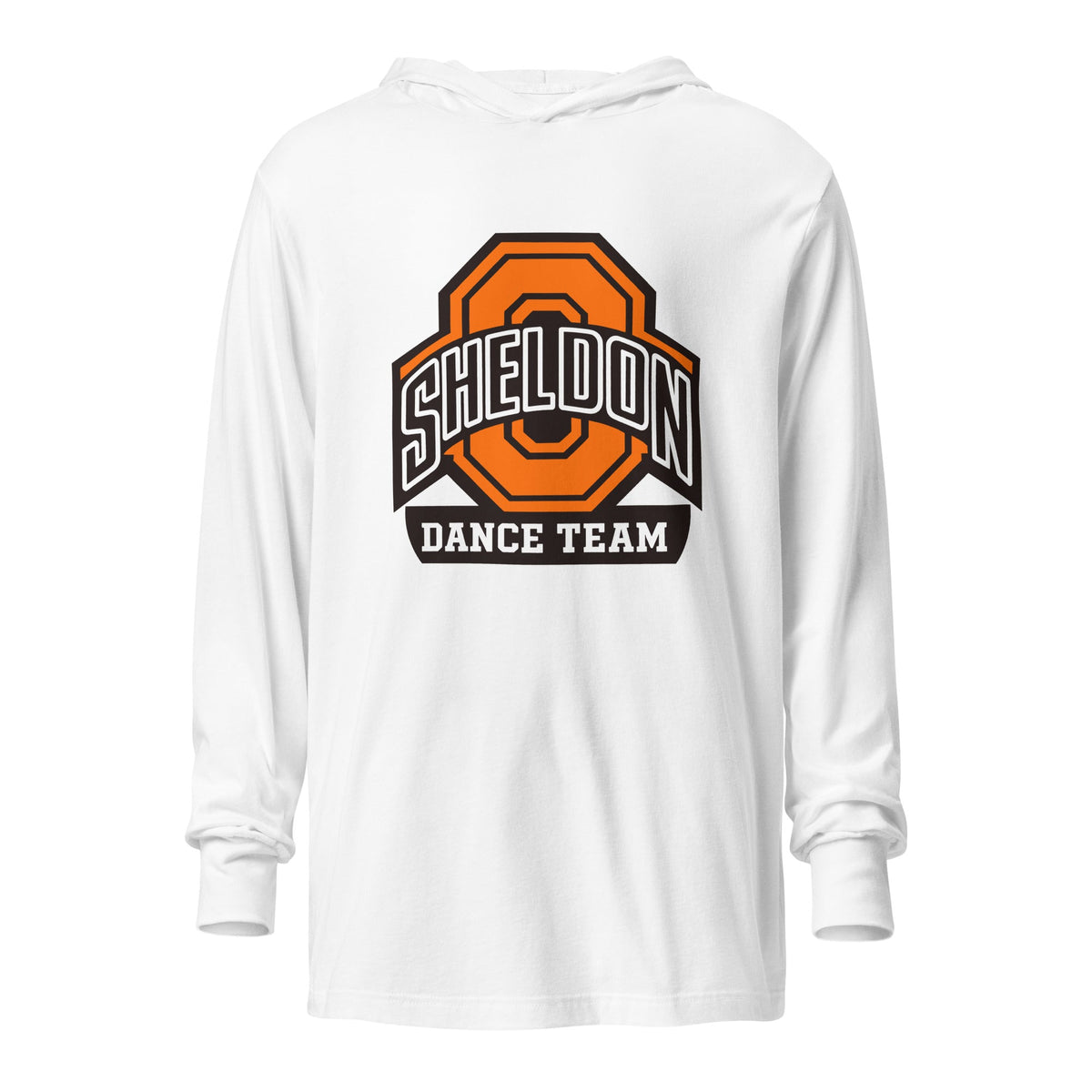 Performance | Hooded Long Sleeve T Shirt | Sheldon Dance Team | Emblem Logo