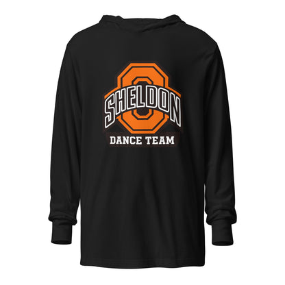 Performance | Hooded Long Sleeve T Shirt | Sheldon Dance Team | Emblem Logo