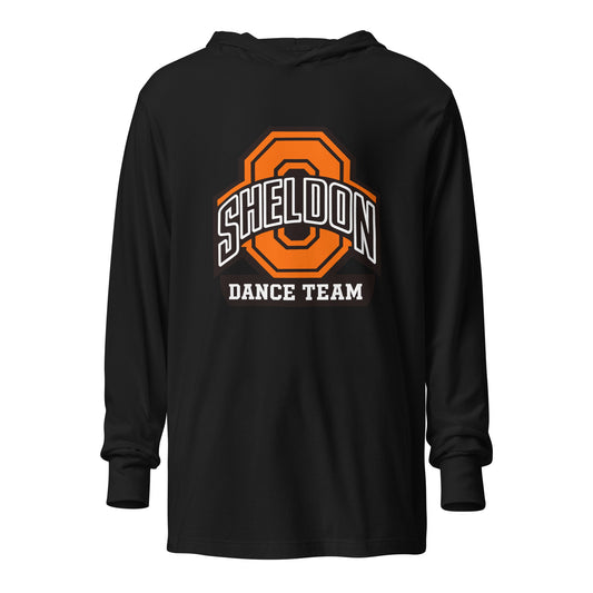 Performance | Hooded Long Sleeve T Shirt | Sheldon Dance Team | Emblem Logo