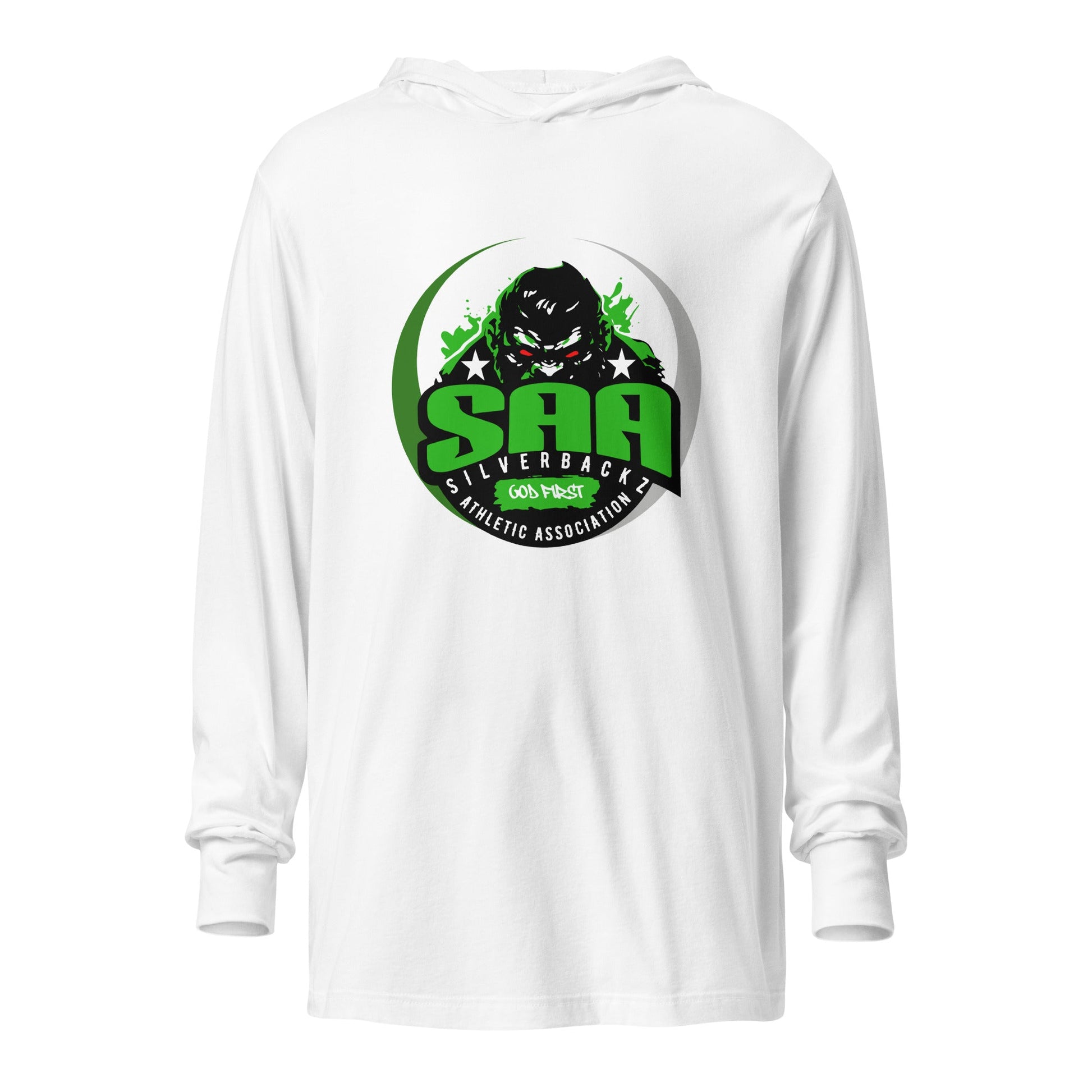 Performance | Hooded Long Sleeve T Shirt | Silverbackz Athletic Association LLC | Silverback Logo