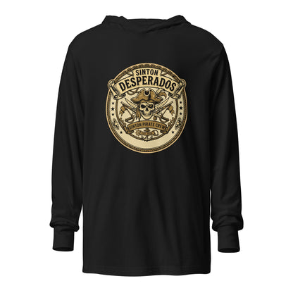 Performance | Hooded Long Sleeve T Shirt | Sinton Desperados Baseball | Badge Logo