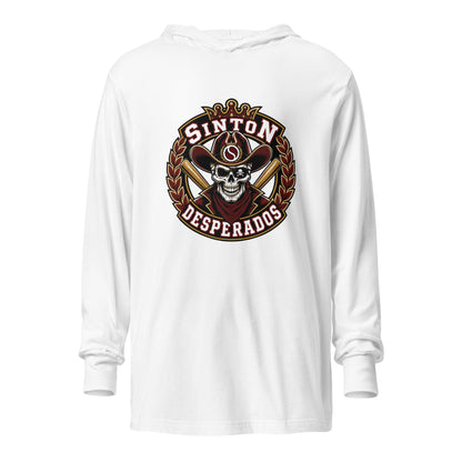 Performance | Hooded Long Sleeve T Shirt | Sinton Desperados Baseball | Ridge Varsity Logo