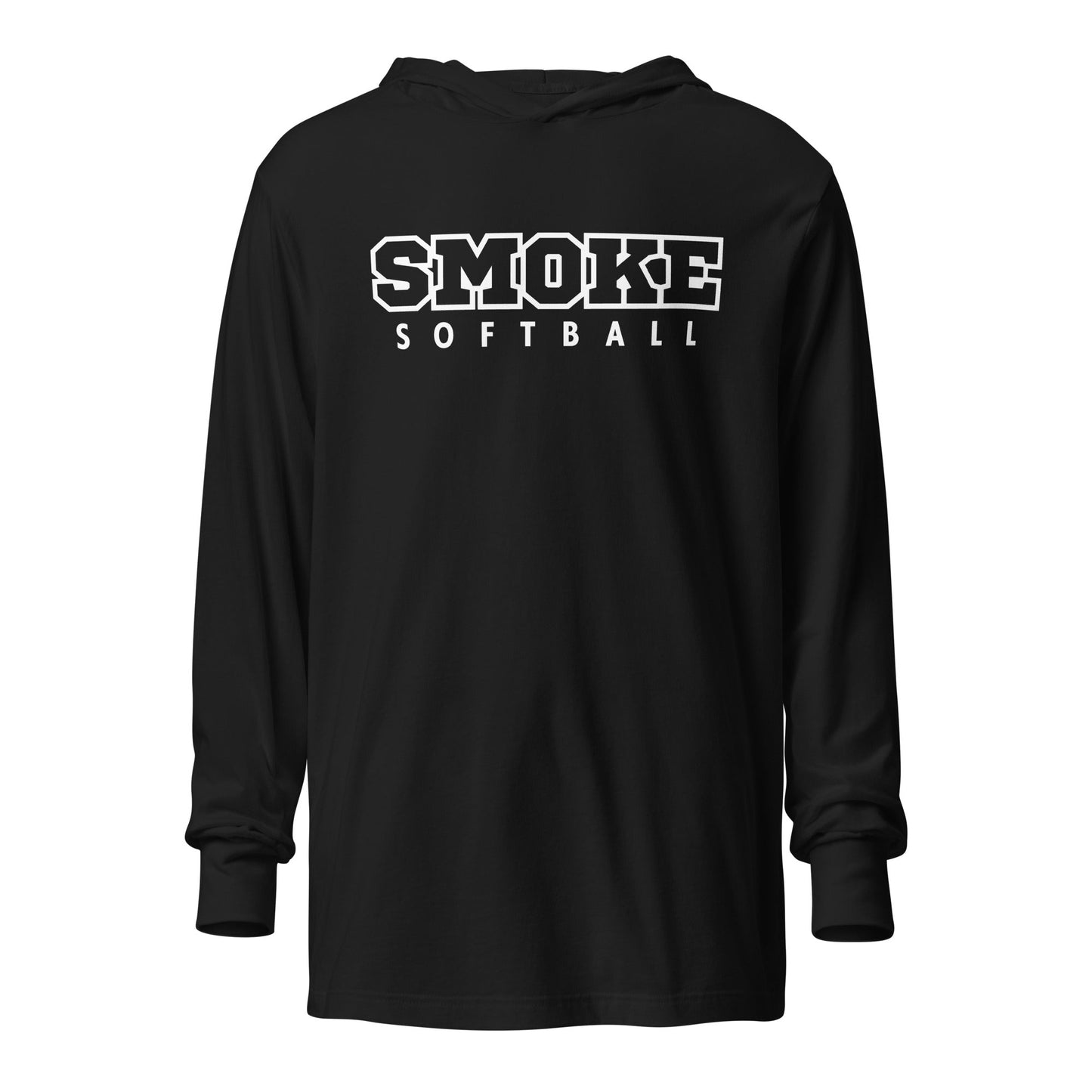 Performance | Hooded Long Sleeve T Shirt | Smoke 14U Softball | Emblem Logo