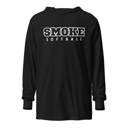 Performance | Hooded Long Sleeve T Shirt | Smoke 14U Softball | Emblem Logo