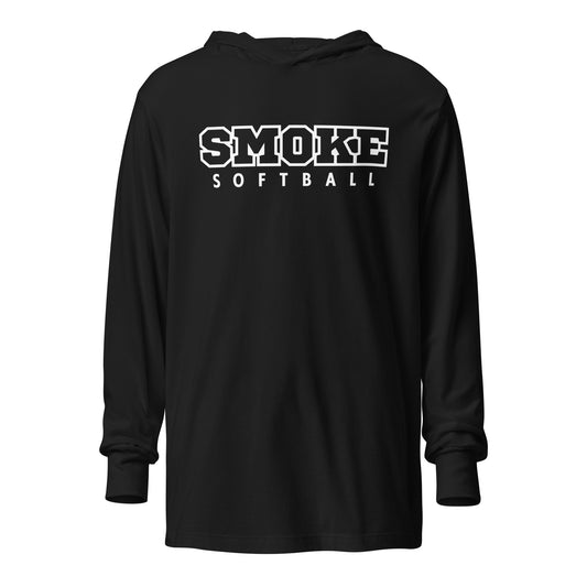 Performance | Hooded Long Sleeve T Shirt | Smoke 14U Softball | Emblem Logo