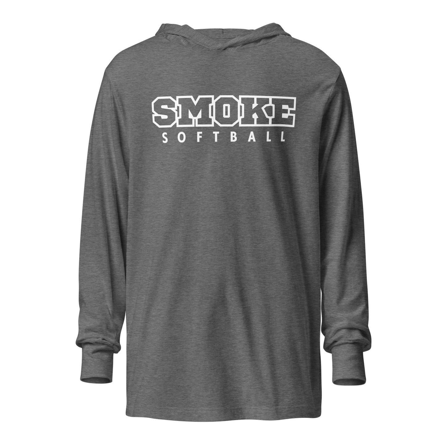 Performance | Hooded Long Sleeve T Shirt | Smoke 14U Softball | Emblem Logo