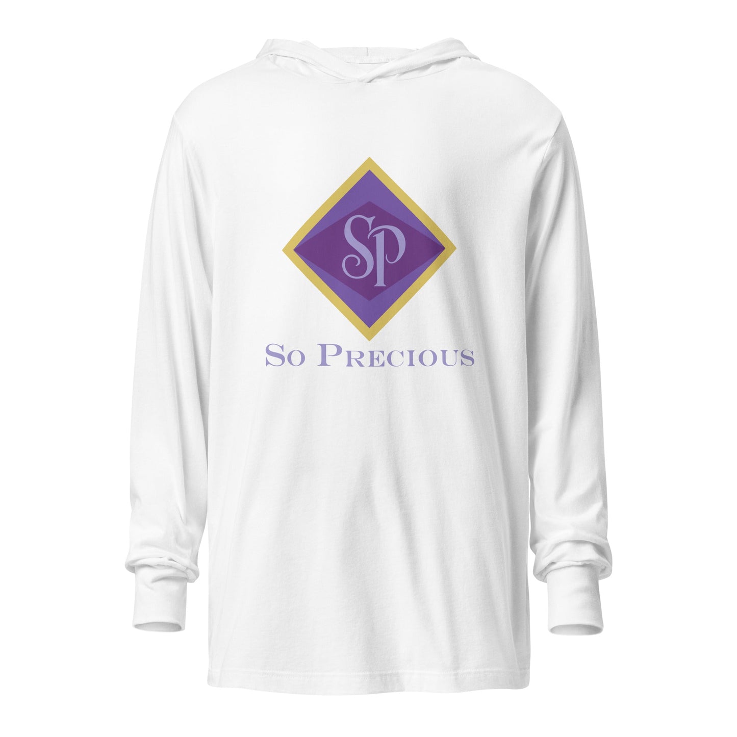 Performance | Hooded Long Sleeve T Shirt | So Precious Goods | Amethyst Aura Logo
