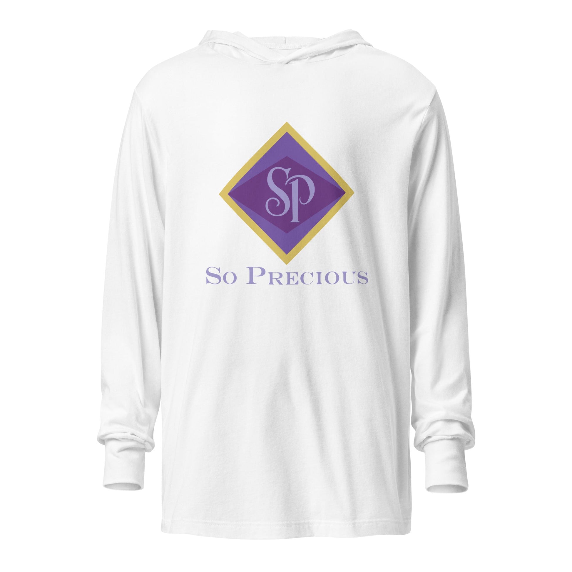 Performance | Hooded Long Sleeve T Shirt | So Precious Goods | Amethyst Aura Logo