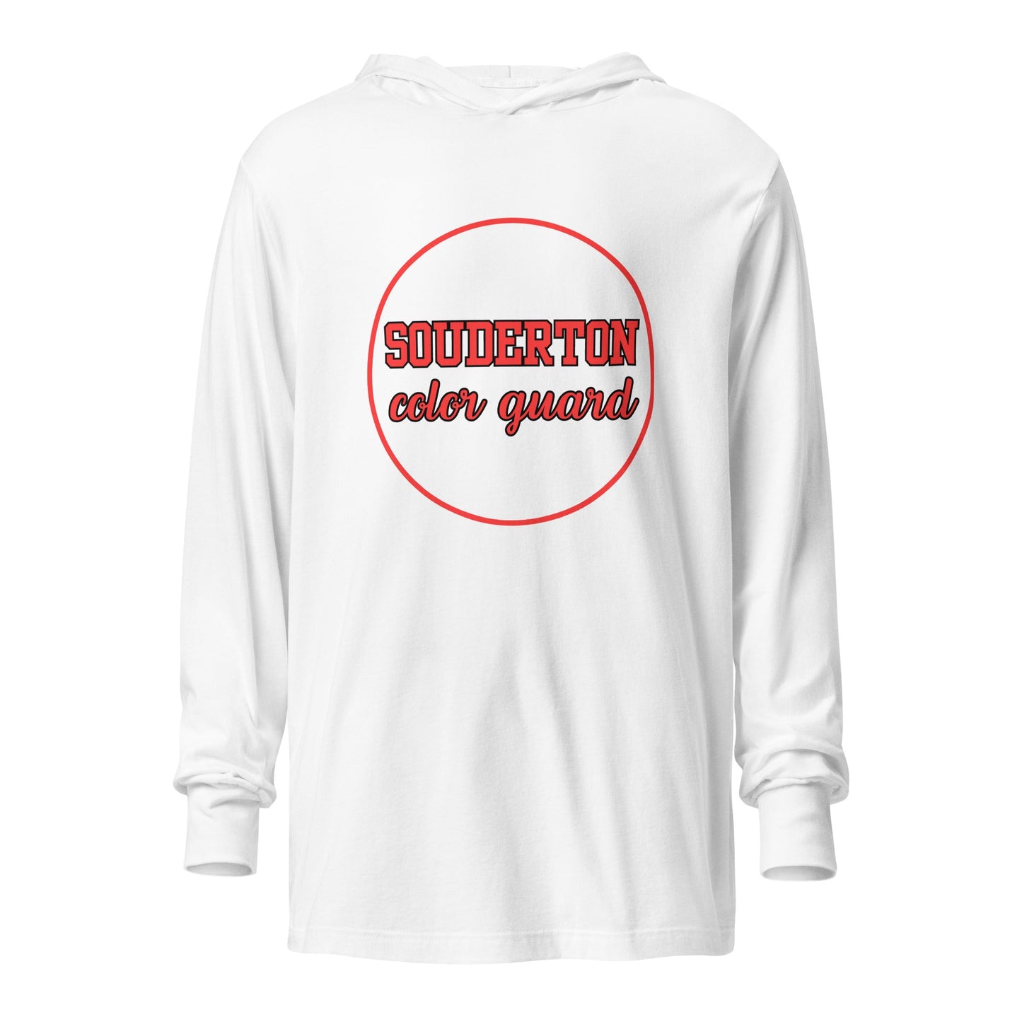 Performance | Hooded Long Sleeve T Shirt | Souderton Color Guard | Badge Logo