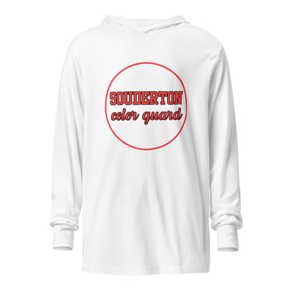 Performance | Hooded Long Sleeve T Shirt | Souderton Color Guard | Badge Logo
