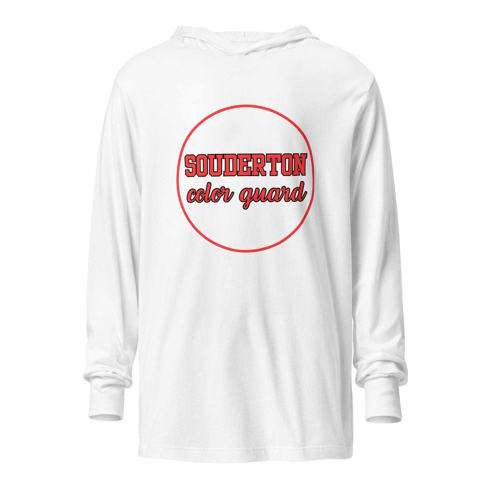 Performance | Hooded Long Sleeve T Shirt | Souderton Color Guard | Badge Logo