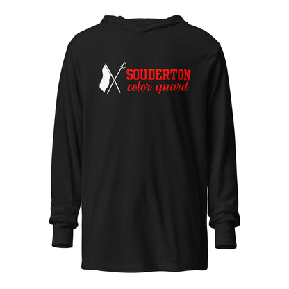 Performance | Hooded Long Sleeve T Shirt | Souderton Color Guard | Vanguard Banner Logo