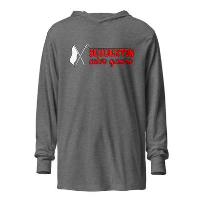 Performance | Hooded Long Sleeve T Shirt | Souderton Color Guard | Vanguard Banner Logo