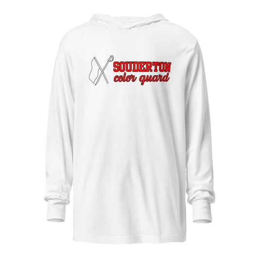 Performance | Hooded Long Sleeve T Shirt | Souderton Color Guard | Vanguard Banner Logo
