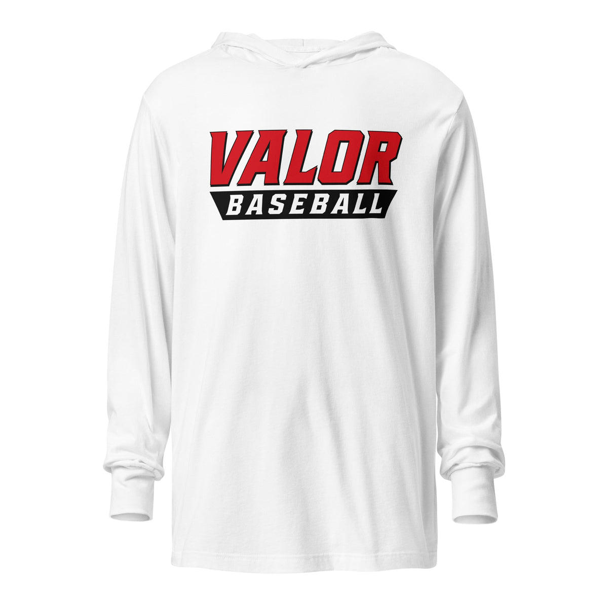 Performance | Hooded Long Sleeve T Shirt | South Bend Valor Baseball | Emblem Logo