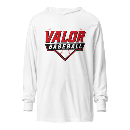 Performance | Hooded Long Sleeve T Shirt | South Bend Valor Baseball | Vanguard Logo