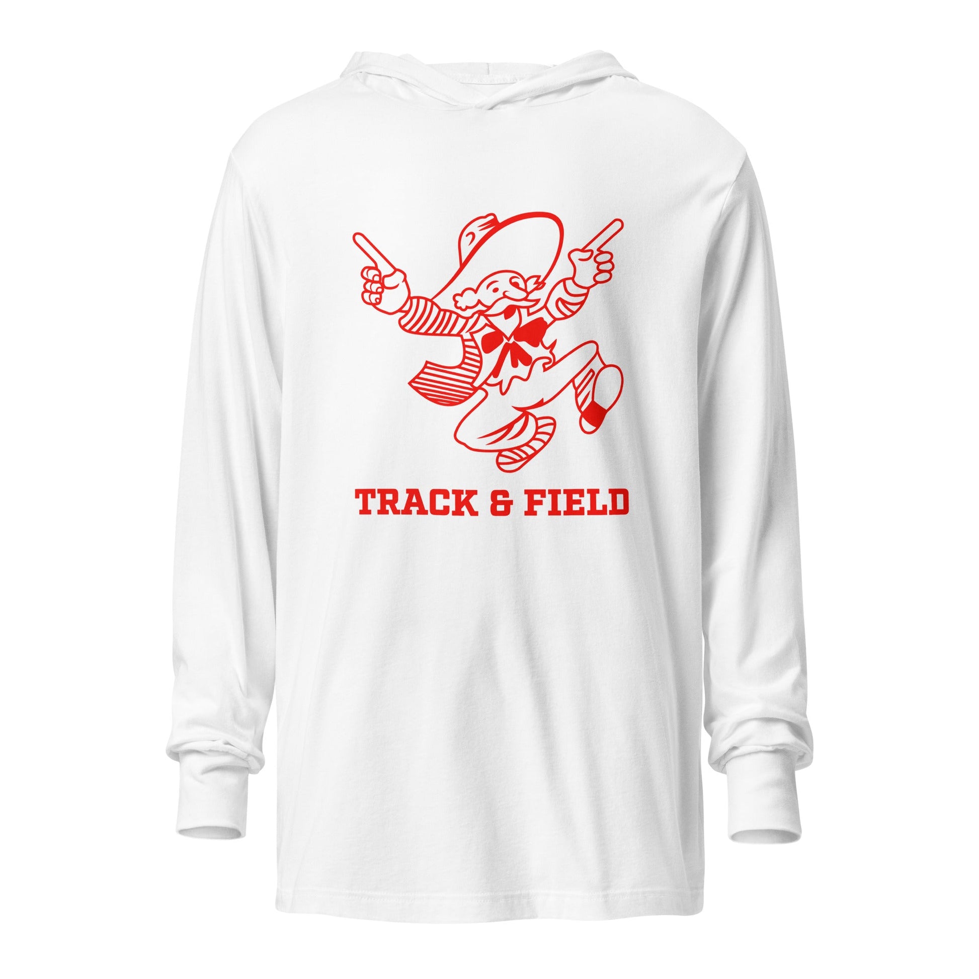Performance | Hooded Long Sleeve T Shirt | South High Track | Mascot Logo