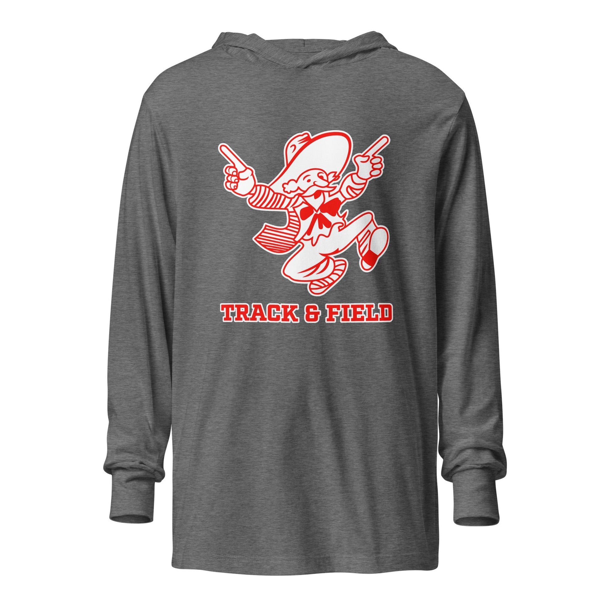 Performance | Hooded Long Sleeve T Shirt | South High Track | Mascot Logo