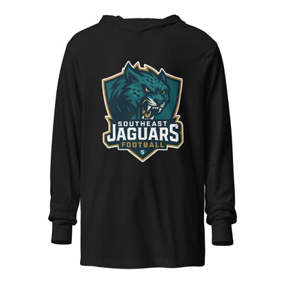 Performance | Hooded Long Sleeve T Shirt | Southeast Jaguars | Shield Logo