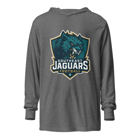 Performance | Hooded Long Sleeve T Shirt | Southeast Jaguars | Shield Logo