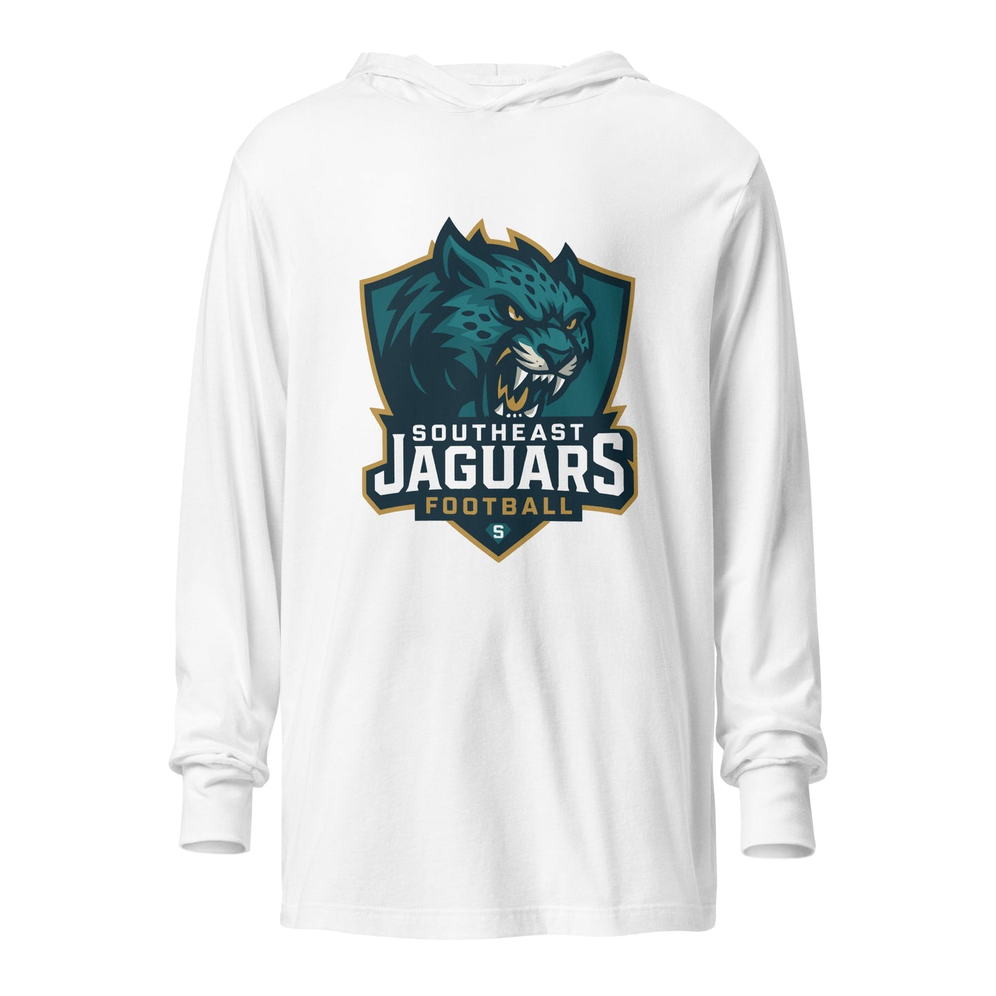 Performance | Hooded Long Sleeve T Shirt | Southeast Jaguars | Shield Logo