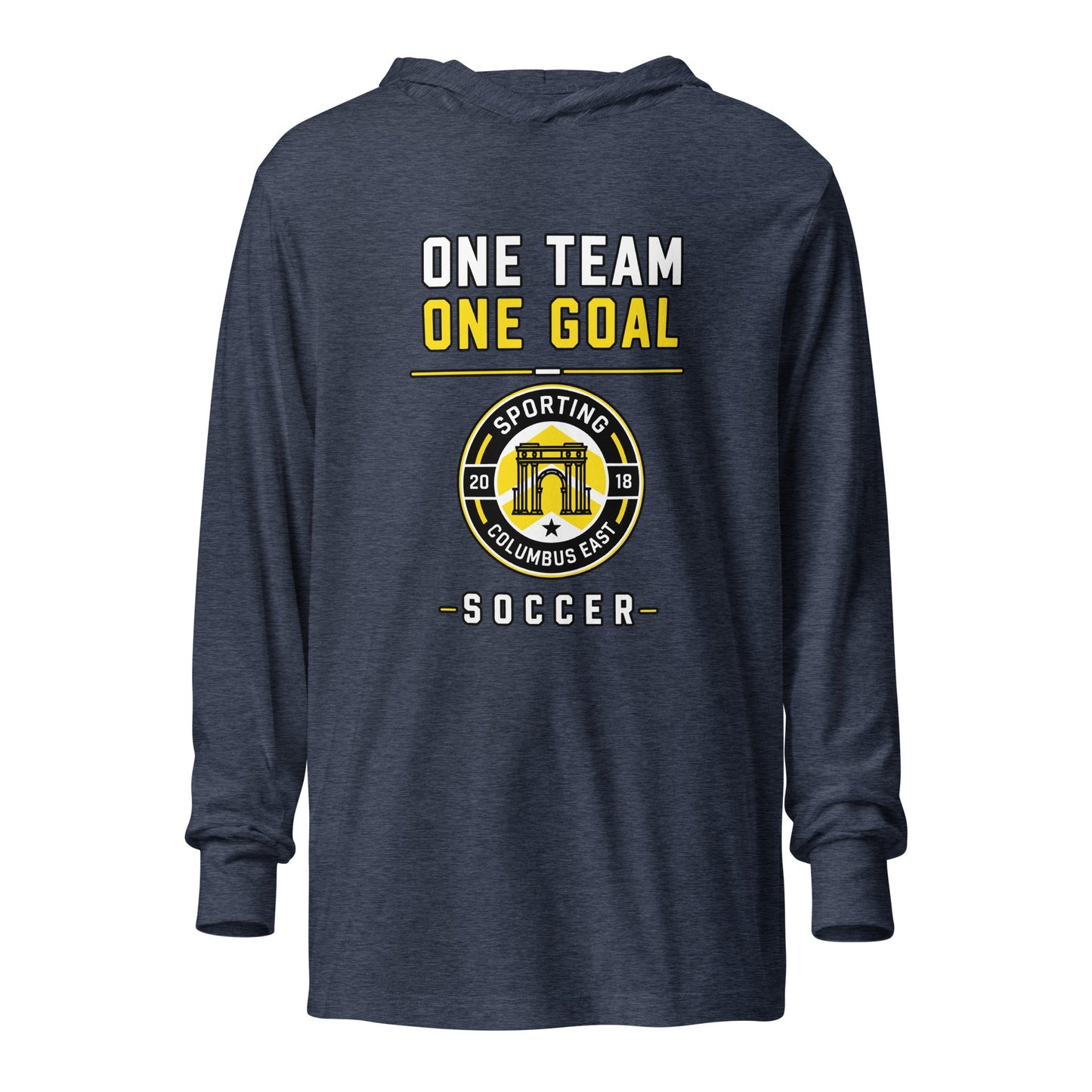 Performance | Hooded Long Sleeve T Shirt | Sporting Columbus East | Crest Logo