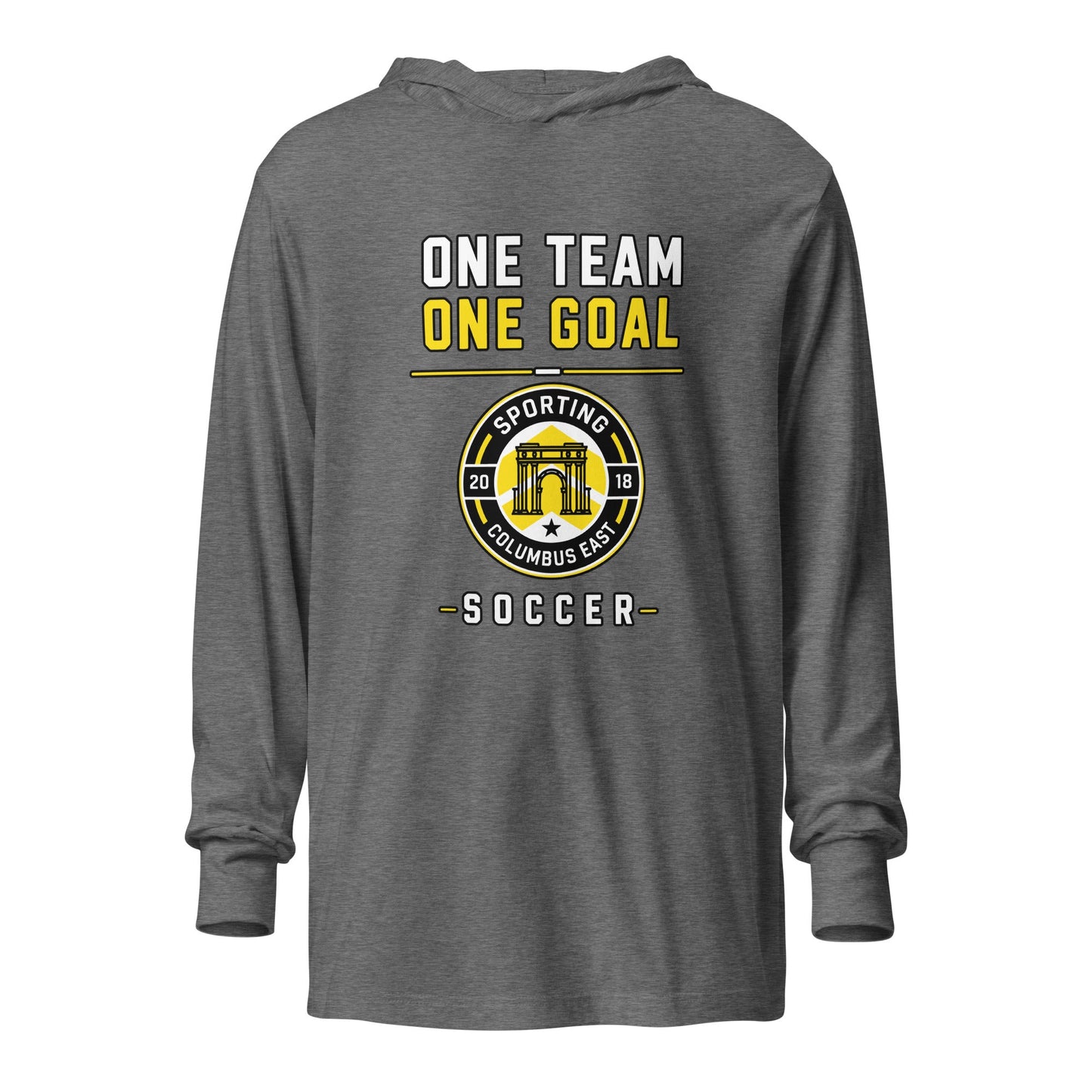 Performance | Hooded Long Sleeve T Shirt | Sporting Columbus East | Crest Logo