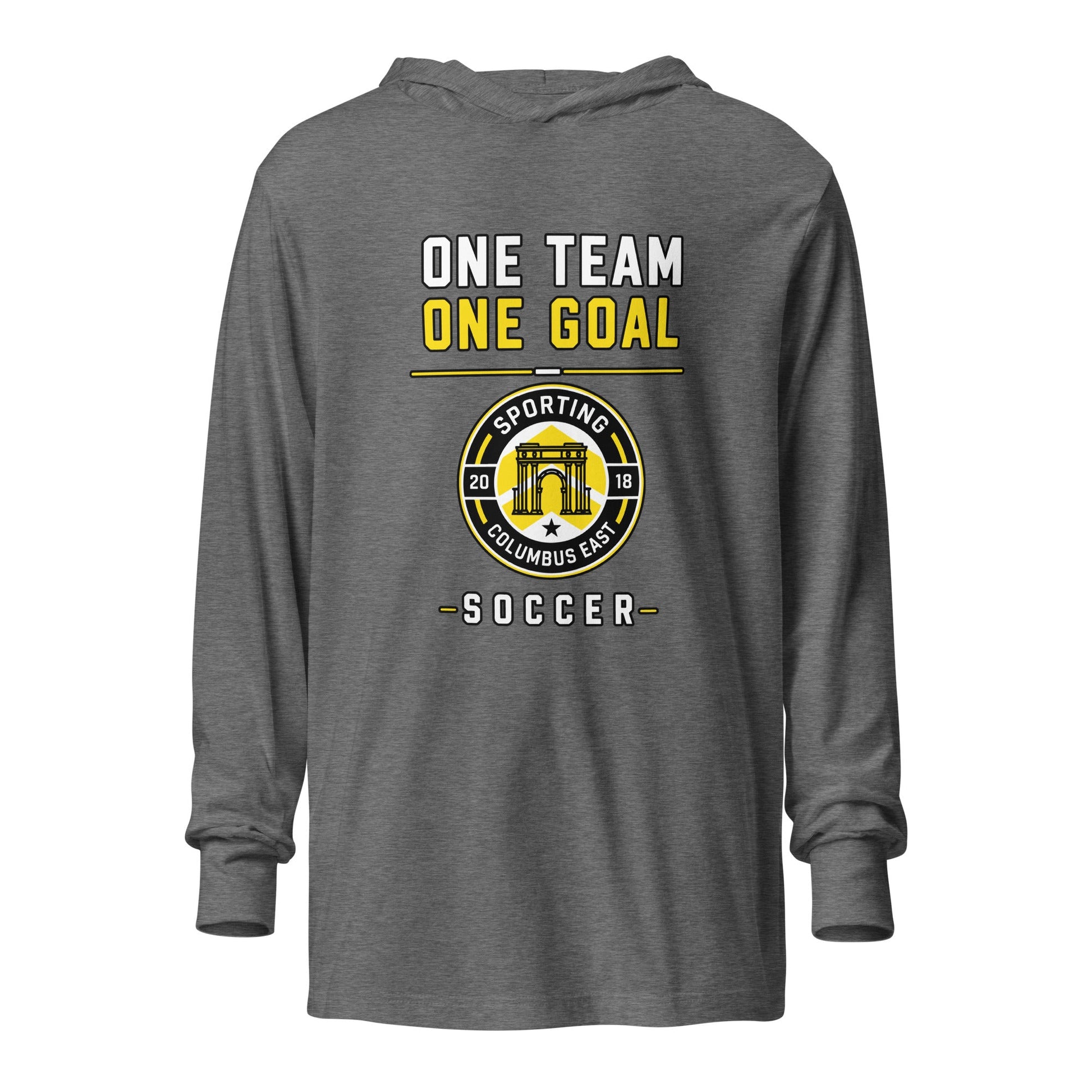 Performance | Hooded Long Sleeve T Shirt | Sporting Columbus East | Crest Logo
