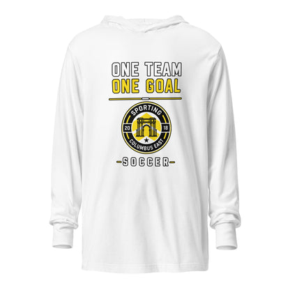 Performance | Hooded Long Sleeve T Shirt | Sporting Columbus East | Crest Logo