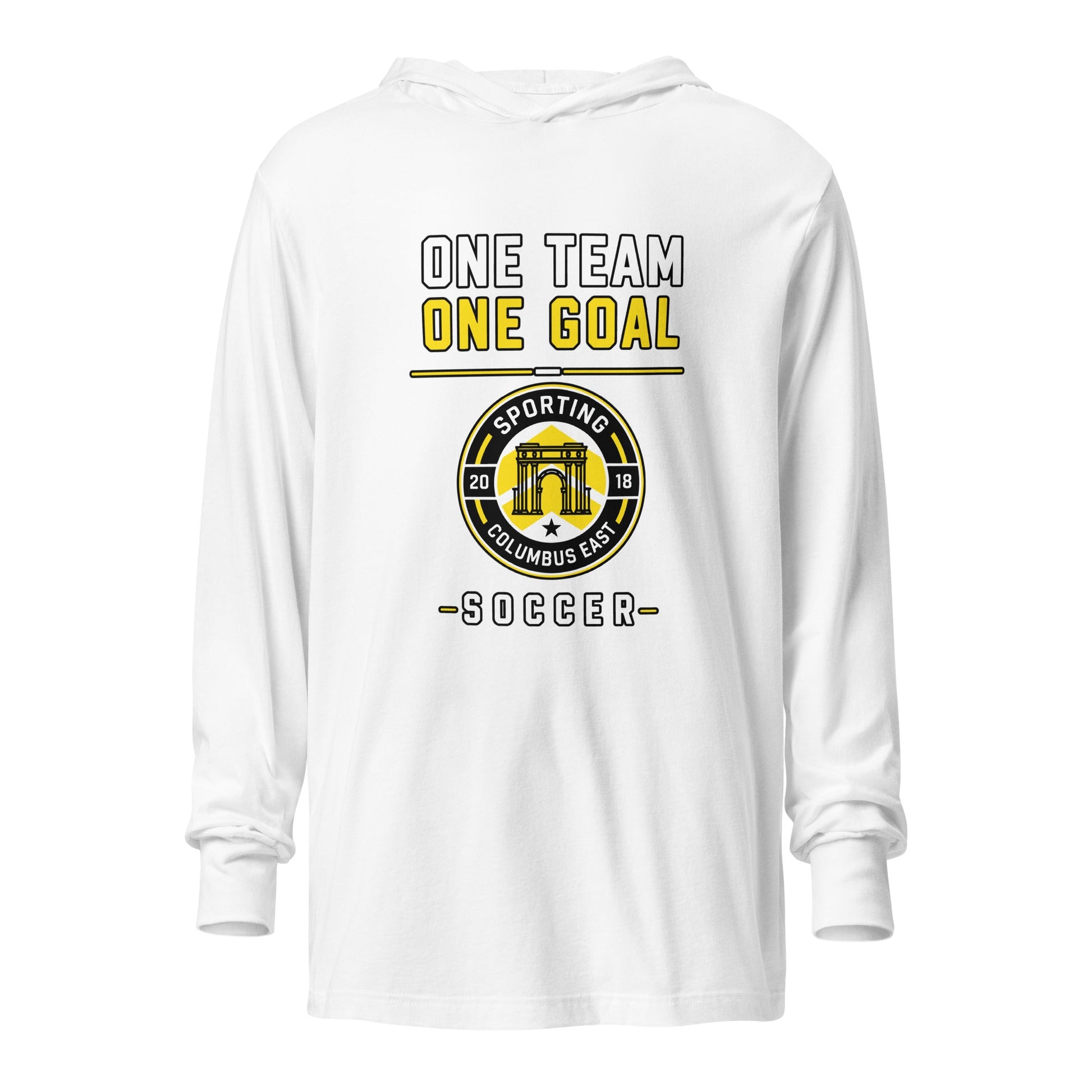 Performance | Hooded Long Sleeve T Shirt | Sporting Columbus East | Crest Logo