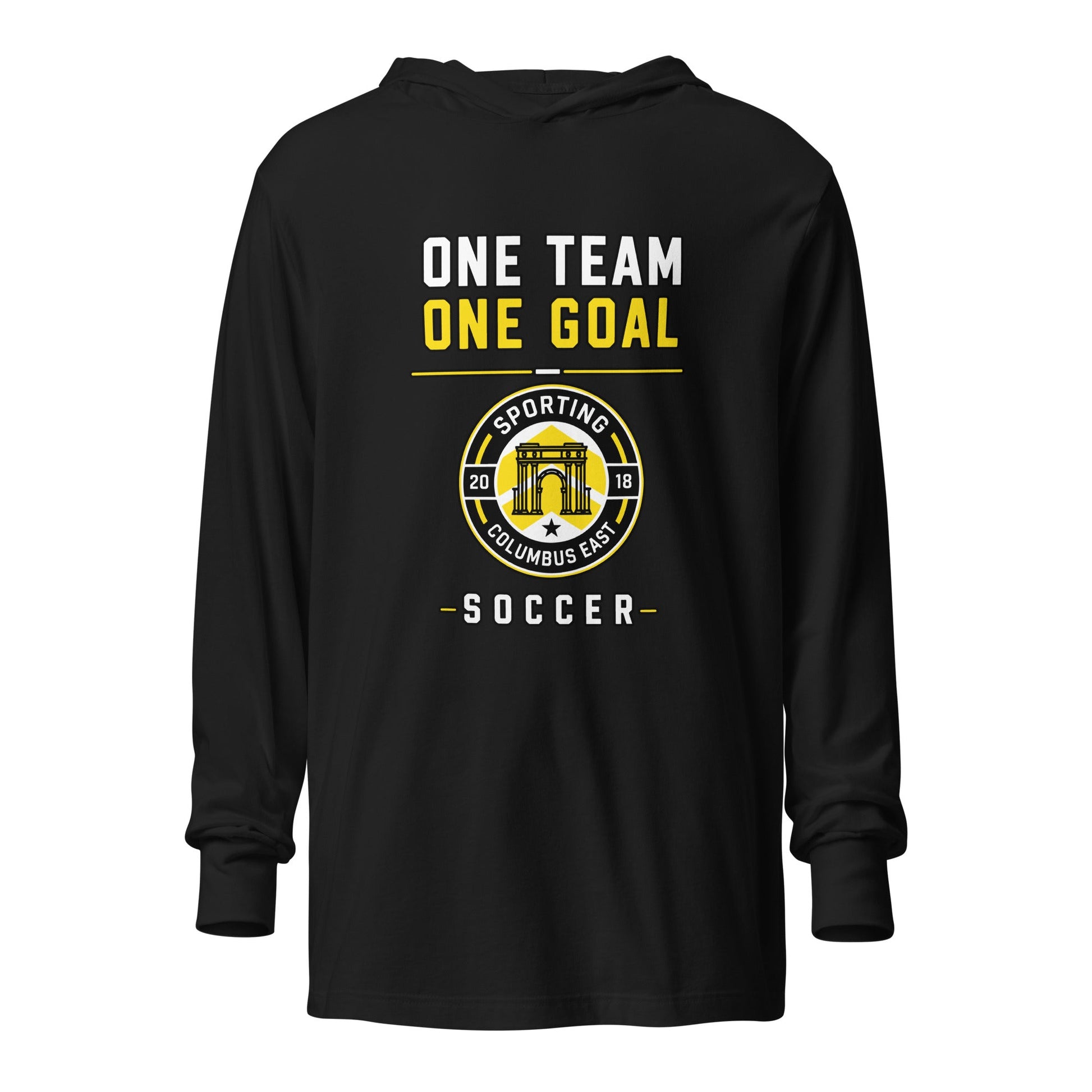 Performance | Hooded Long Sleeve T Shirt | Sporting Columbus East | Crest Logo