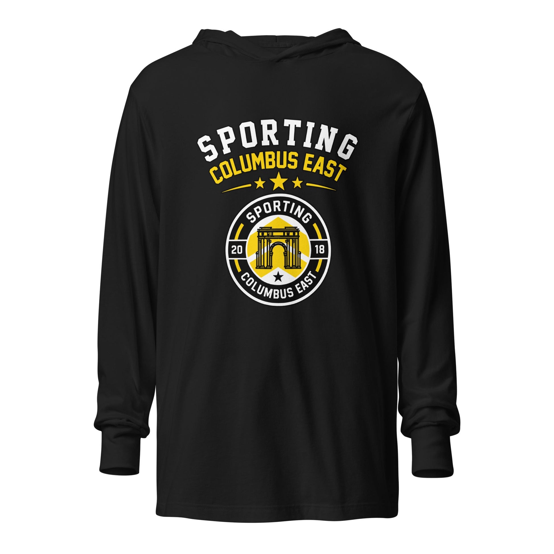 Performance | Hooded Long Sleeve T Shirt | Sporting Columbus East | Vanguard Logo