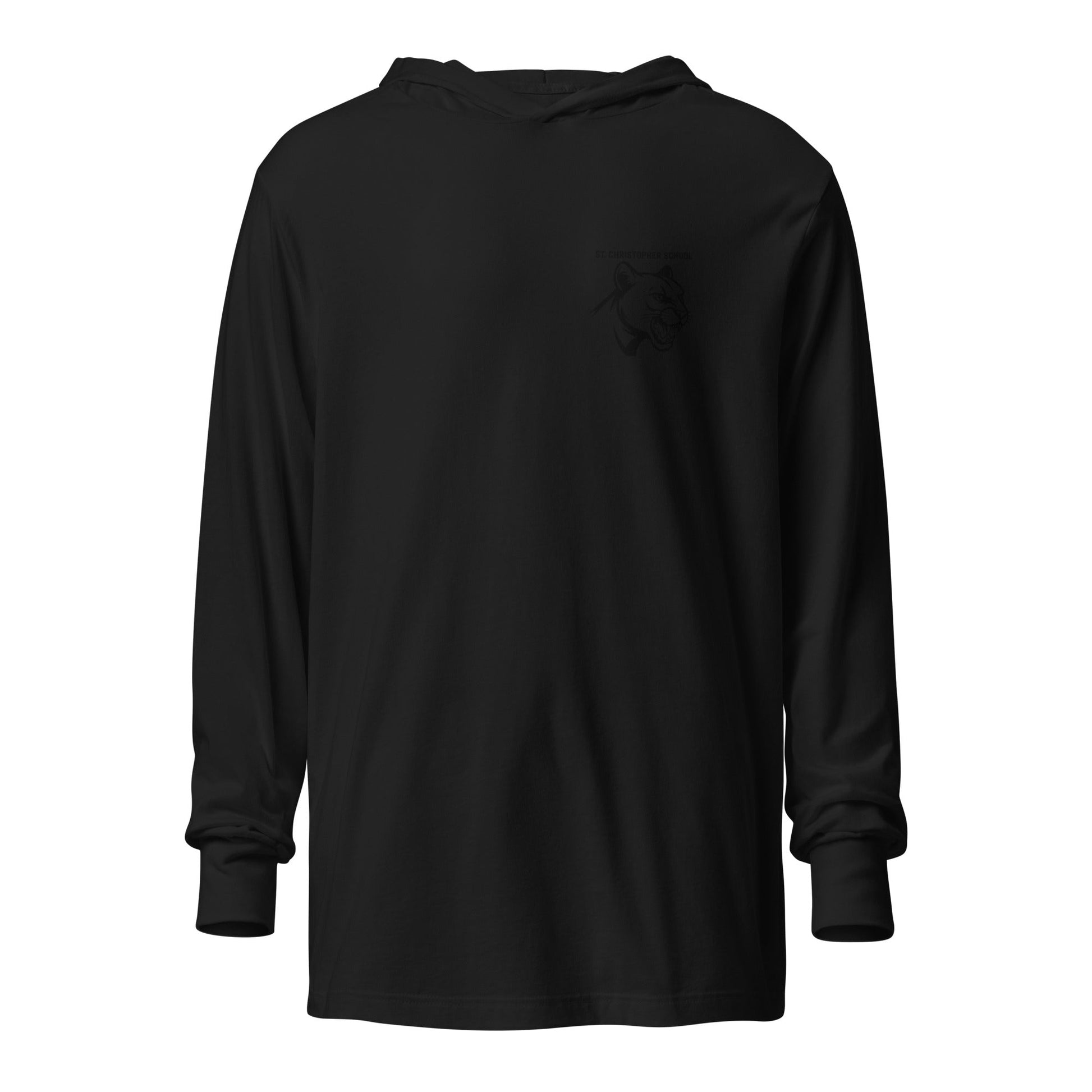 Performance | Hooded Long Sleeve T Shirt | St. Christopher Cougars | Modern Icon Logo
