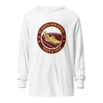 Performance | Hooded Long Sleeve T Shirt | St. Joseph High School - Track & Field | Badge Logo