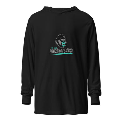 Performance | Hooded Long Sleeve T Shirt | St. Louis Silverbacks Women’s Football Team | Mascot Logo