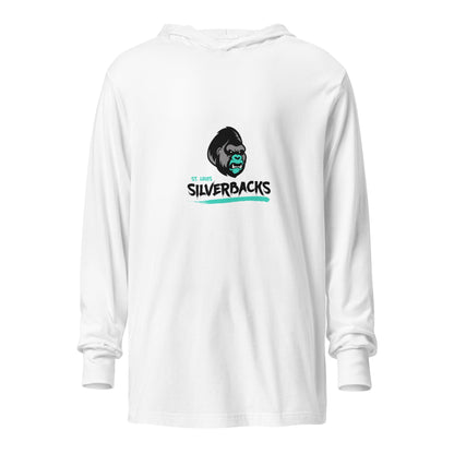 Performance | Hooded Long Sleeve T Shirt | St. Louis Silverbacks Women’s Football Team | Mascot Logo