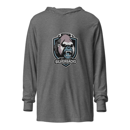Performance | Hooded Long Sleeve T Shirt | St. Louis Silverbacks Women’s Football Team | Shield Logo