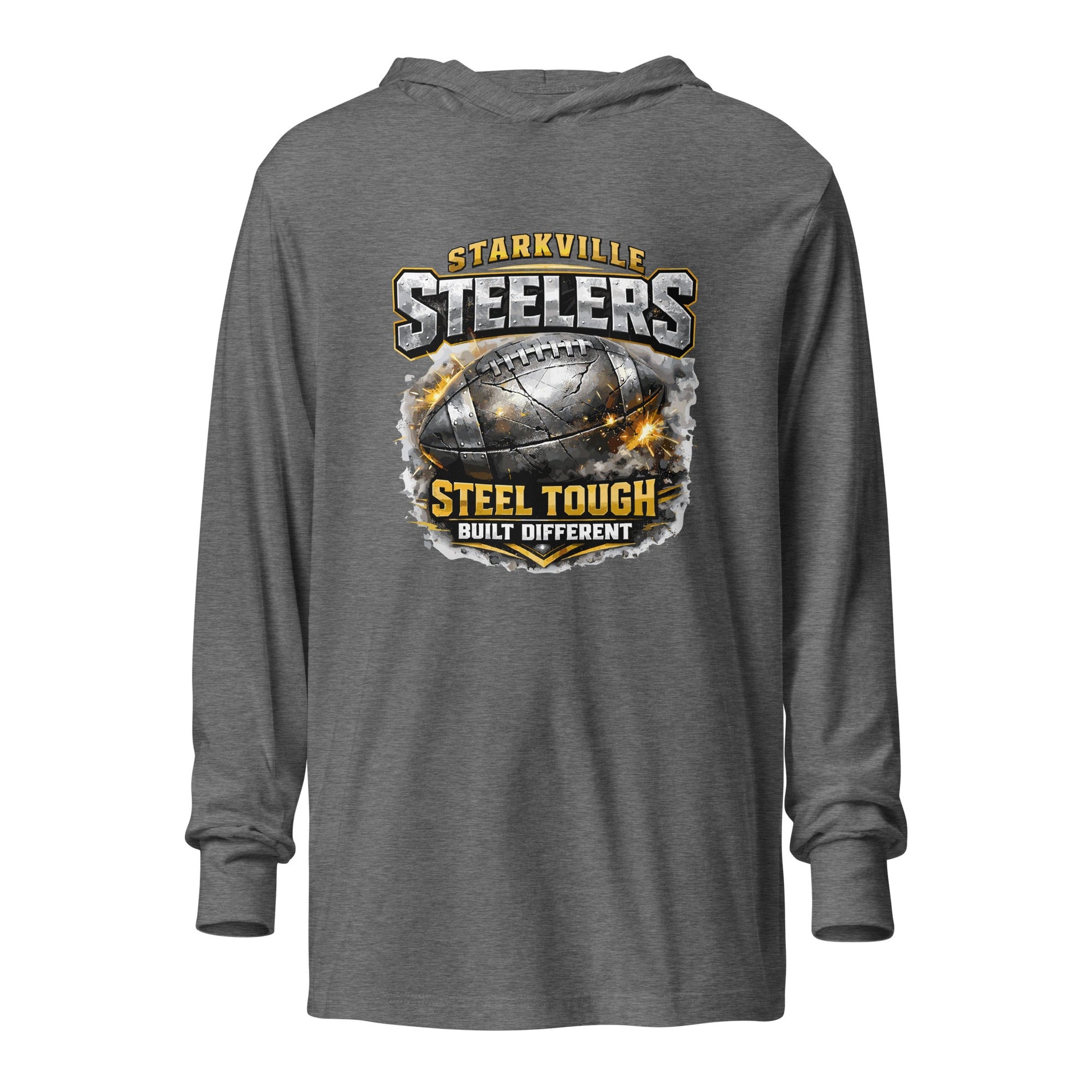 Performance | Hooded Long Sleeve T Shirt | Starkville Steelers | Icon Logo
