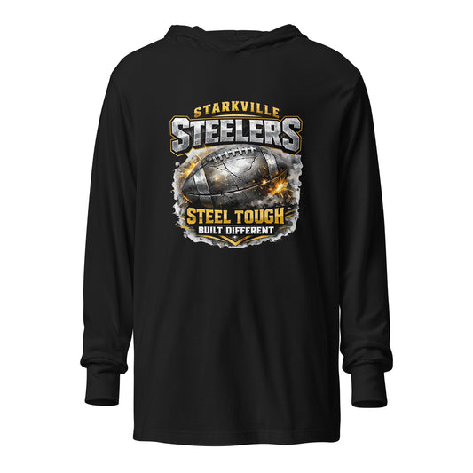 Performance | Hooded Long Sleeve T Shirt | Starkville Steelers | Icon Logo