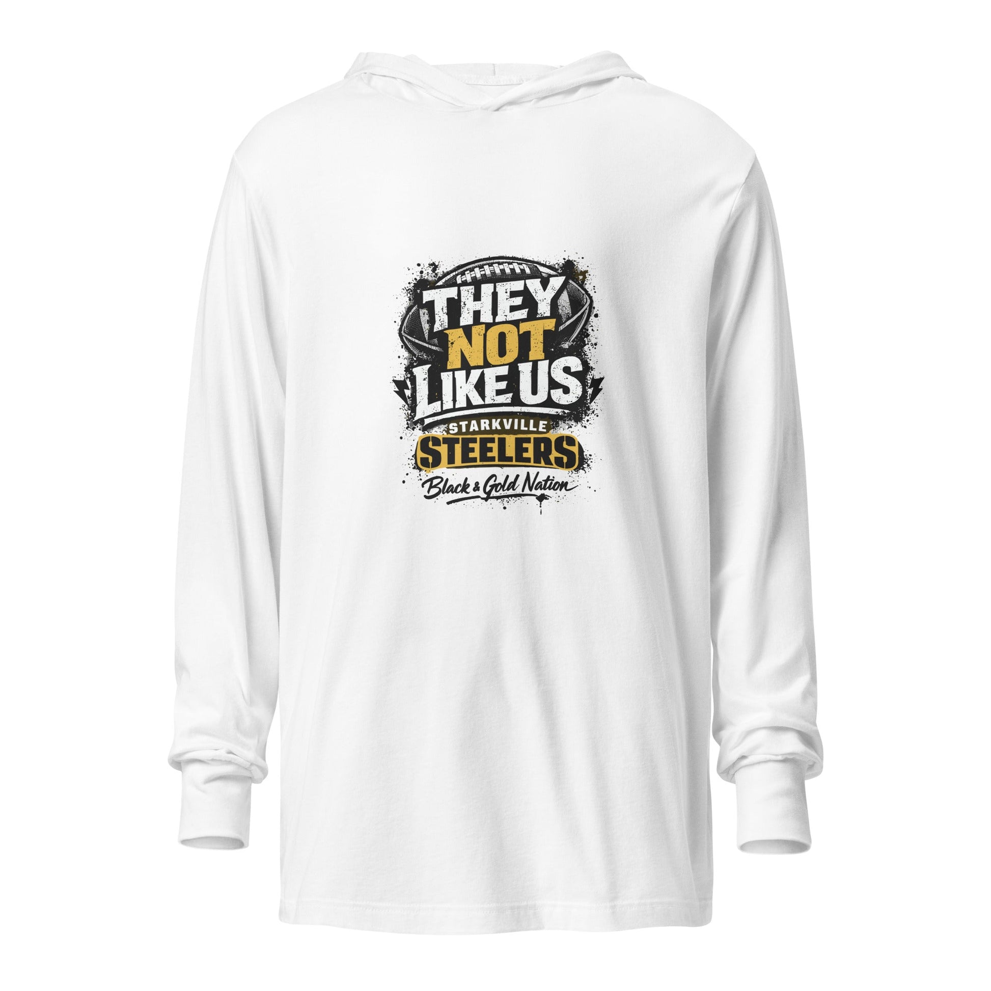Performance | Hooded Long Sleeve T Shirt | Starkville Steelers | They Not Like Us Logo