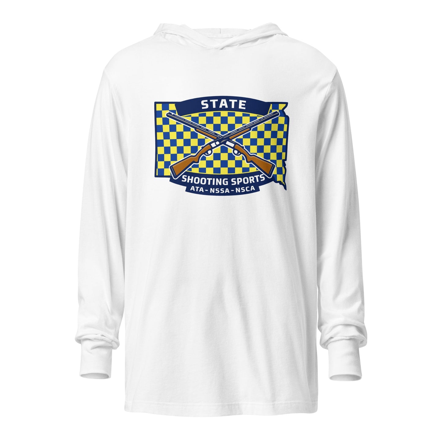 Performance | Hooded Long Sleeve T Shirt | State Shooting Sports | Flag Logo
